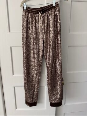 Some days lovin Gold/Bronze Sequin Joggers Size Small